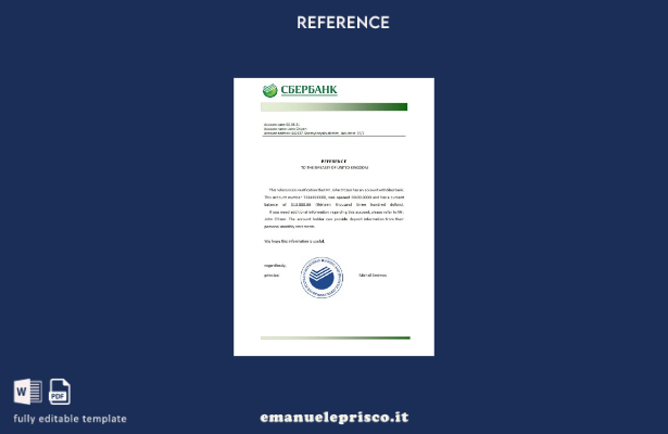 modello di riferimento Sberbank russo stile verificato